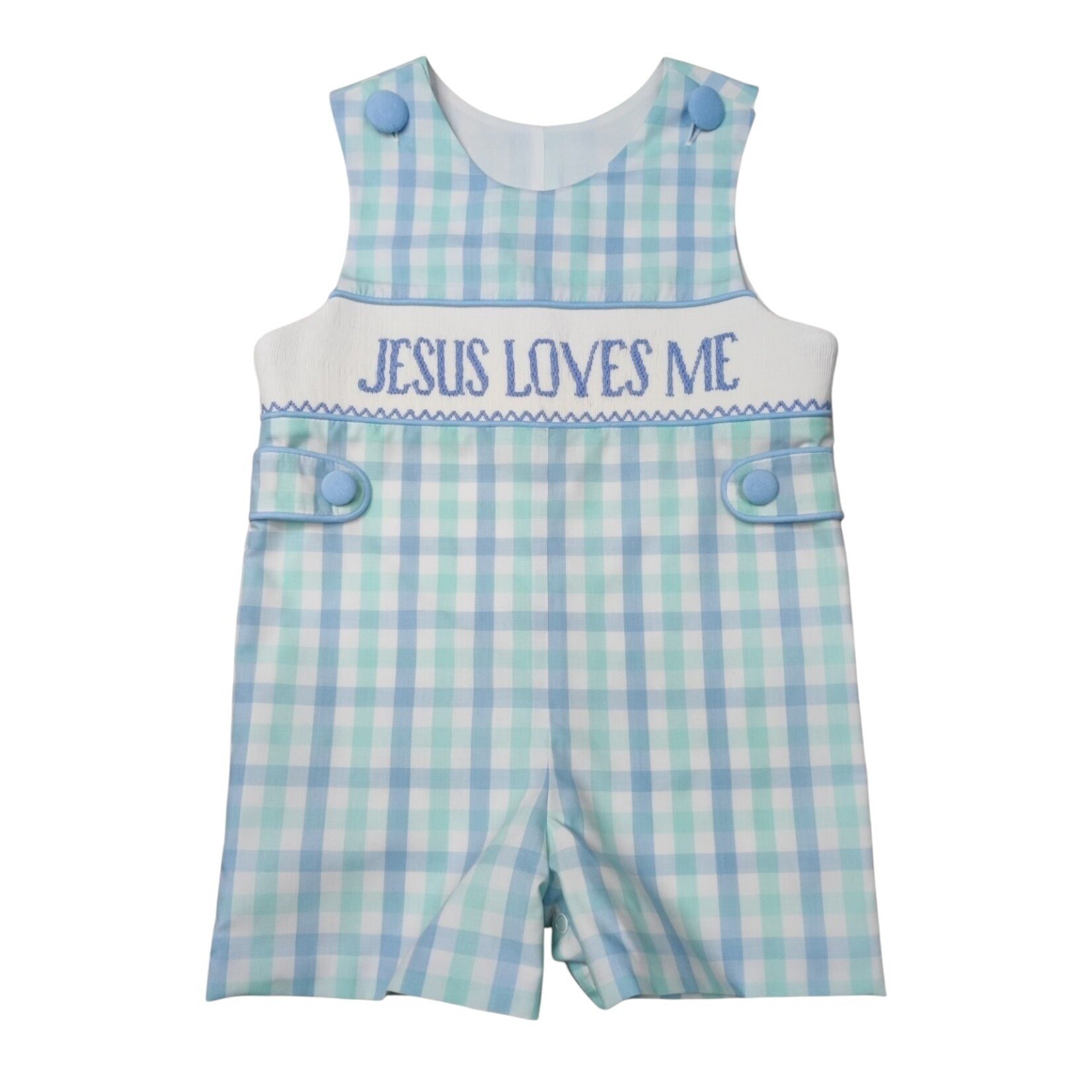 Three Sisters Jesus Loves Me Smocked Jon Jon