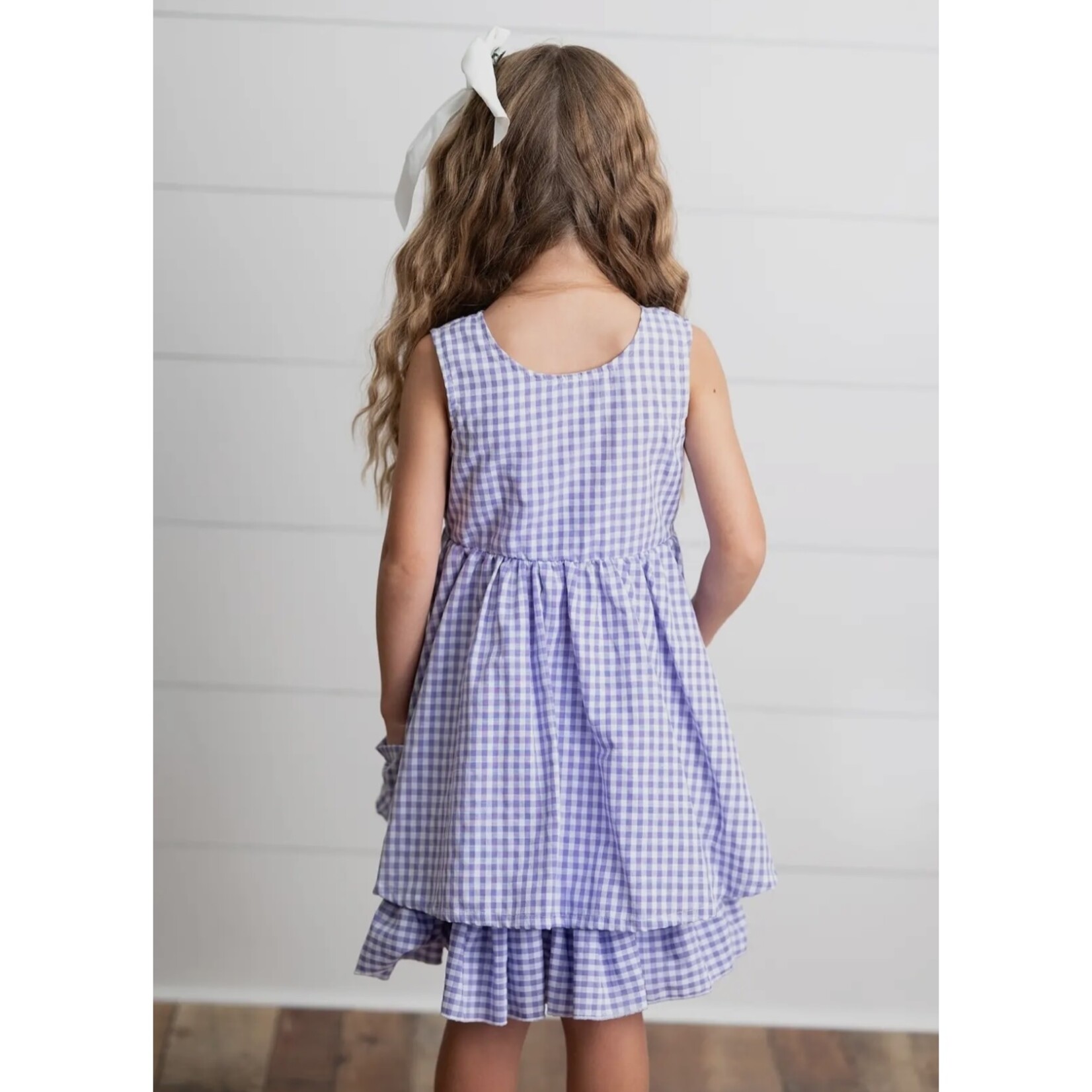 Lavender Gingham Pocket Dress