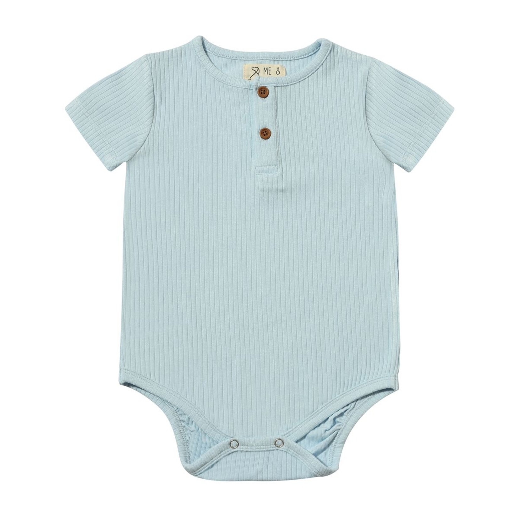 Me & Henry Blue Rib Onesie