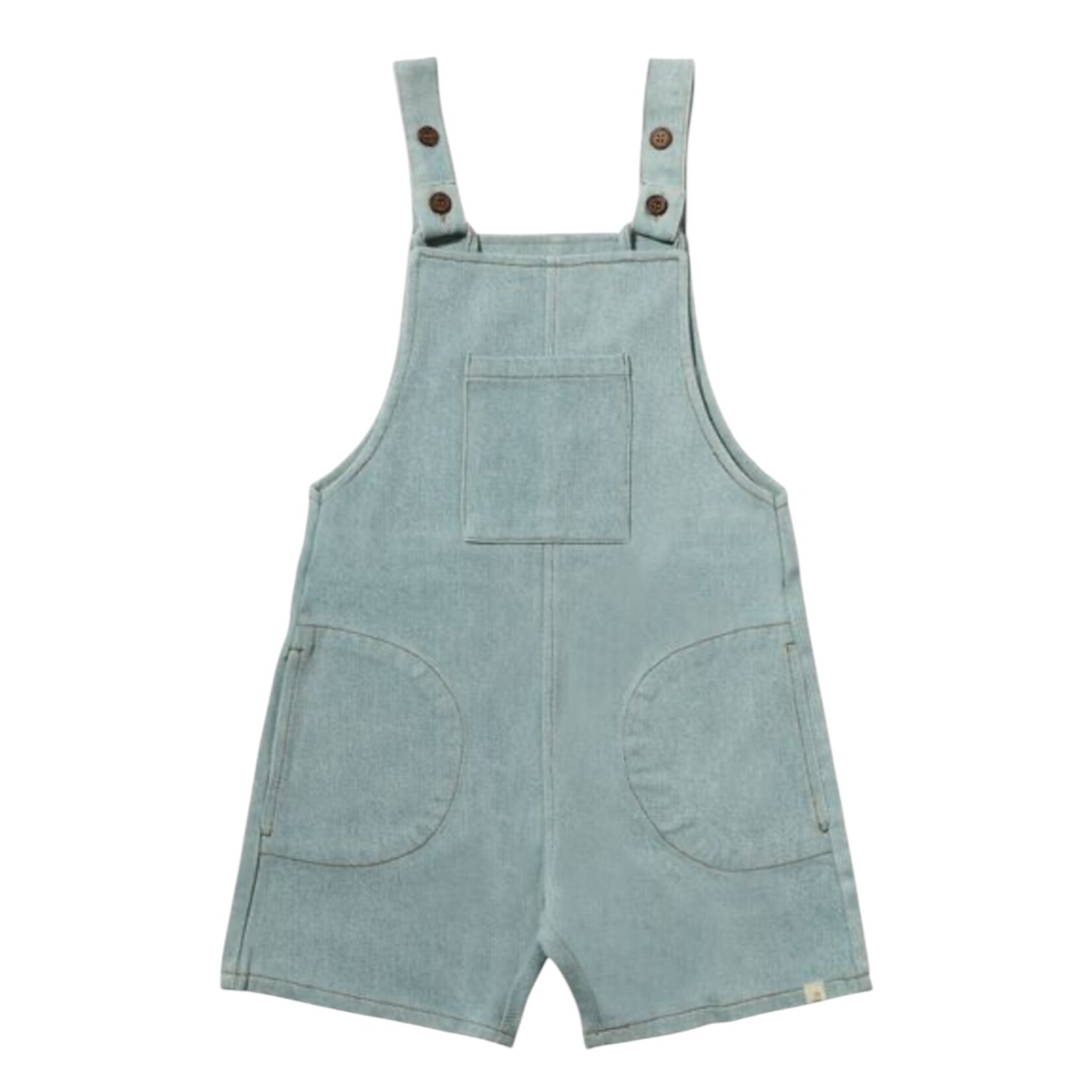 Me & Henry Stonewash Denim Buckle Overalls
