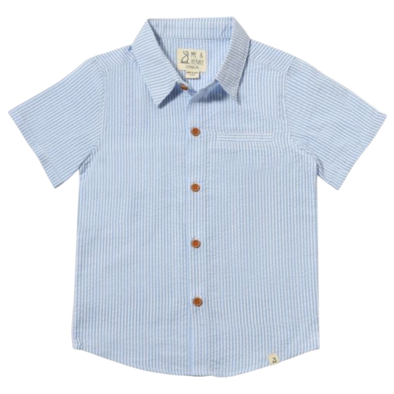 Me & Henry Blue Seersucker Newport Shirt
