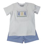 Three Sisters Bunny Hop Smocked Short Set