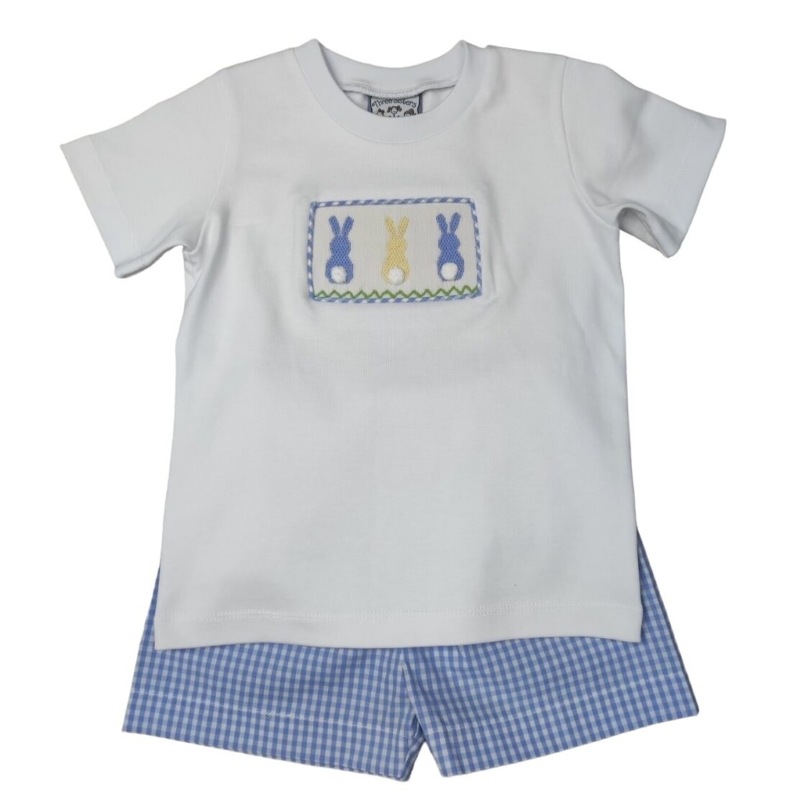 Three Sisters Bunny Hop Smocked Short Set