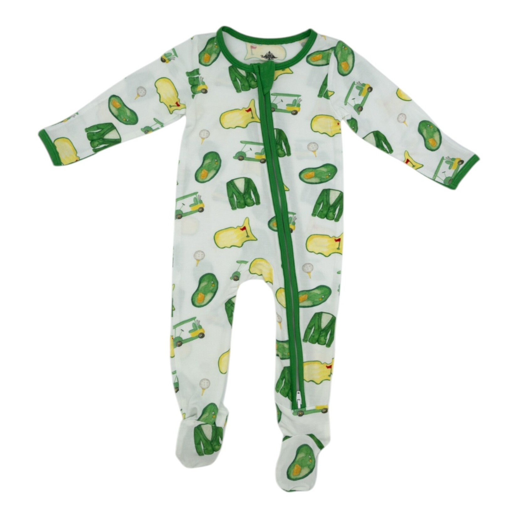 Belle Cher Masters Golf Bamboo Footie Romper
