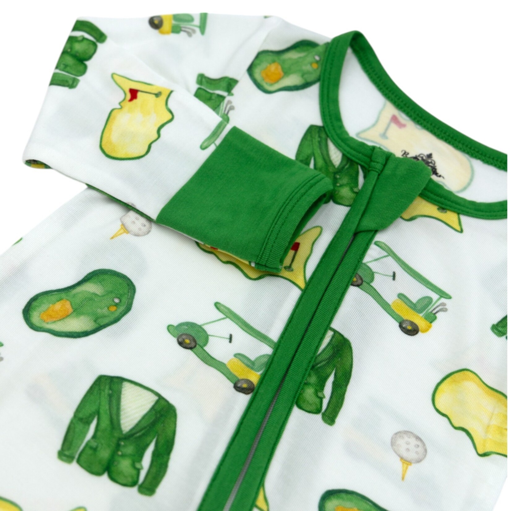 Belle Cher Masters Golf Bamboo Footie Romper