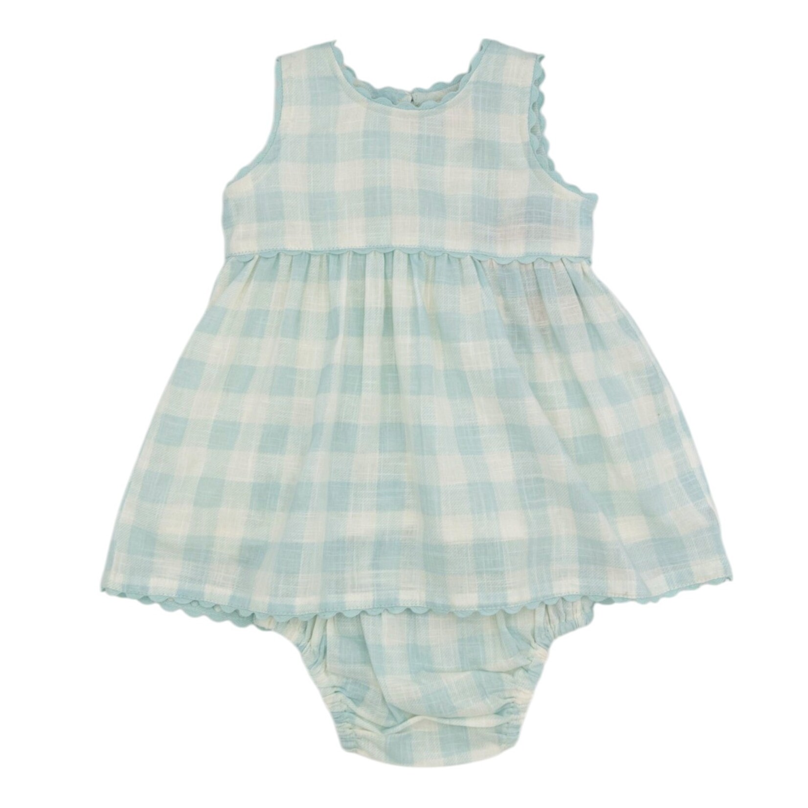 Yo Baby Blue Check Baby Set