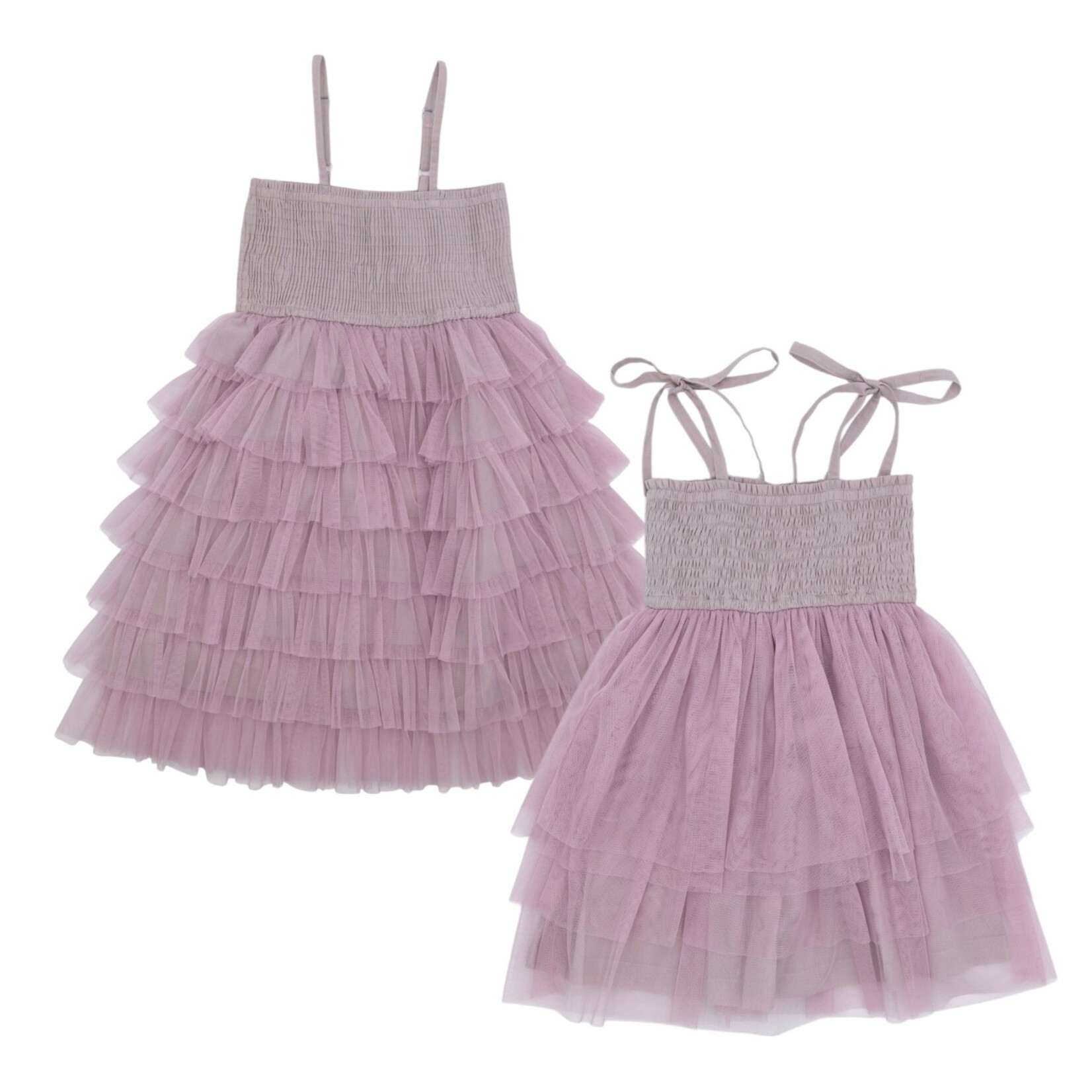 Yo Baby Lavender Tiered Tulle Dress