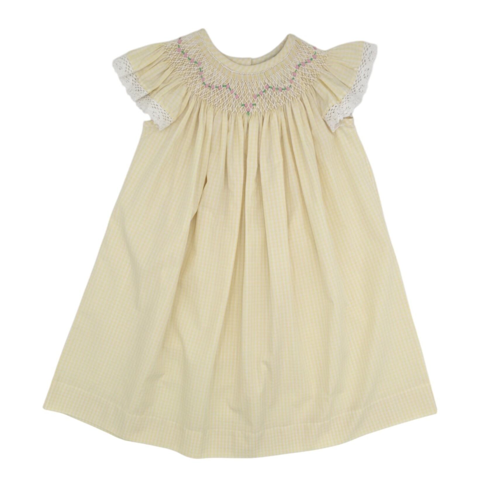 Yellow Gingham Geo Dress