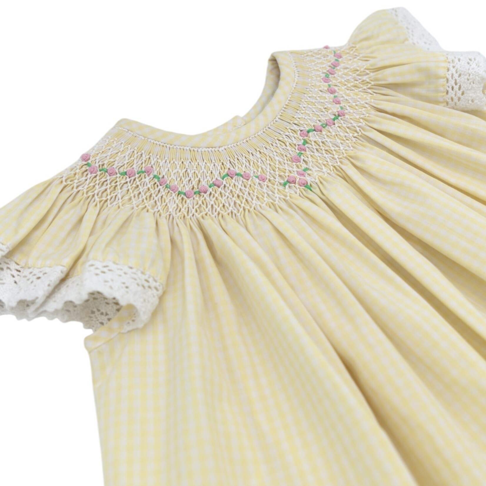 Yellow Gingham Geo Dress