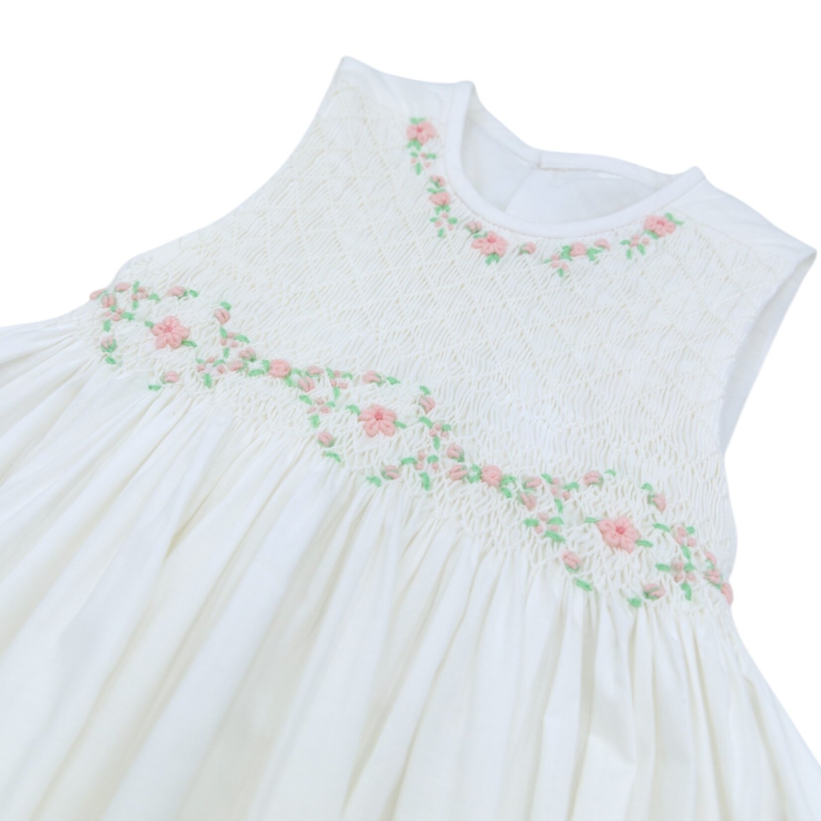 Remember Nguyen White Cate Smocked Dress