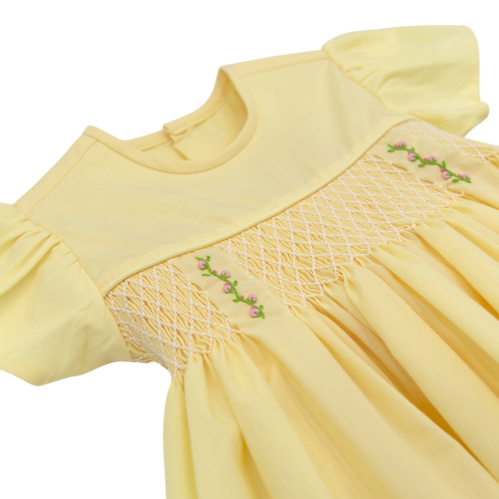 Remember Nguyen Yellow Maize Francis Smocked Dress