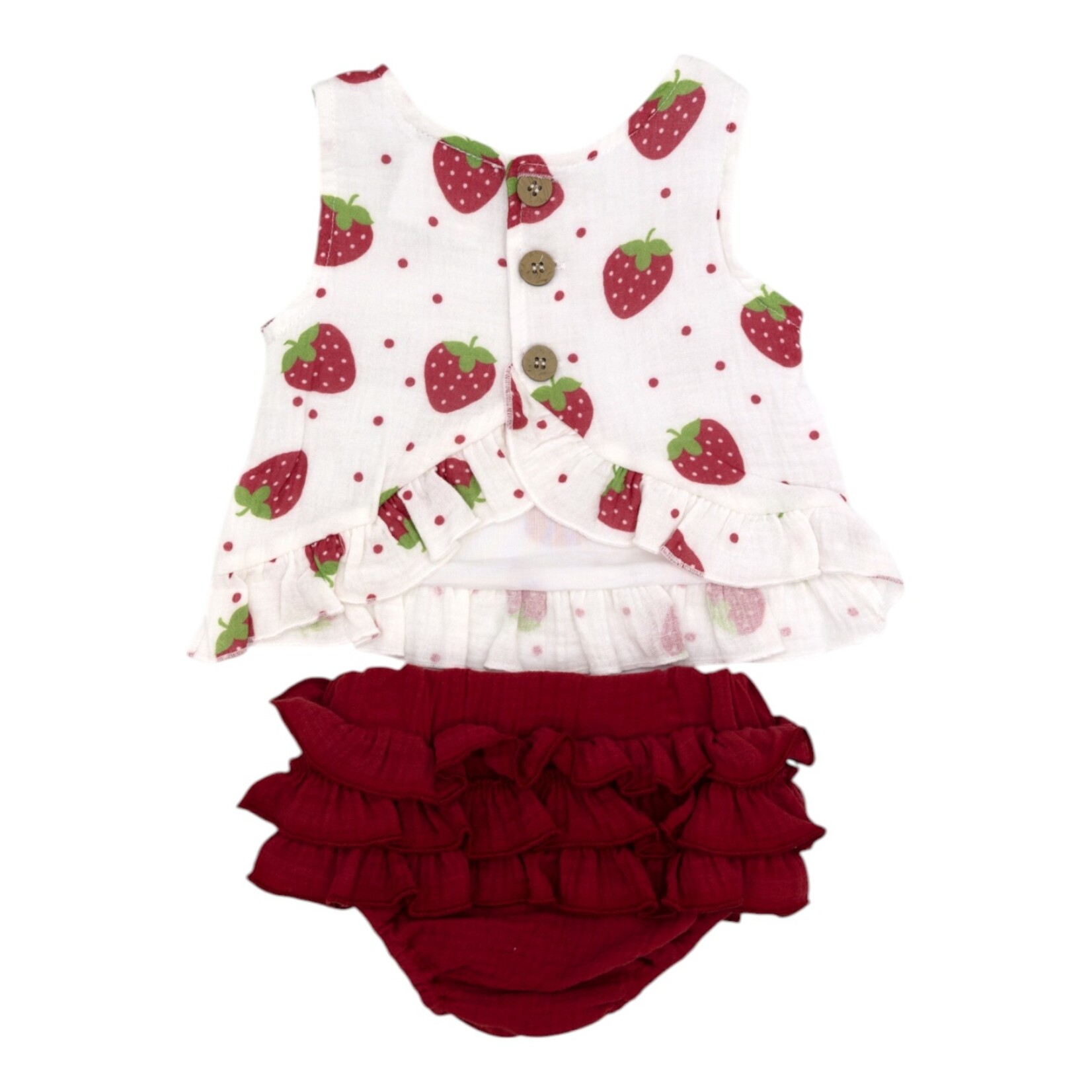 Emma Jean Strawberries Bloomer Set