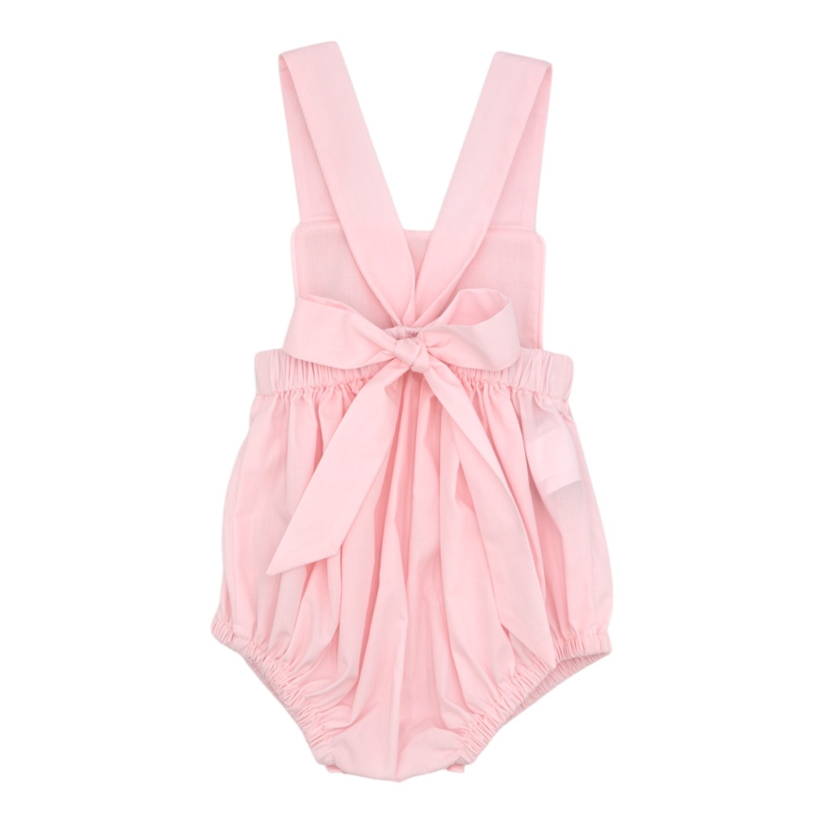 Babysen Pink Mary Helen Smocked Bubble
