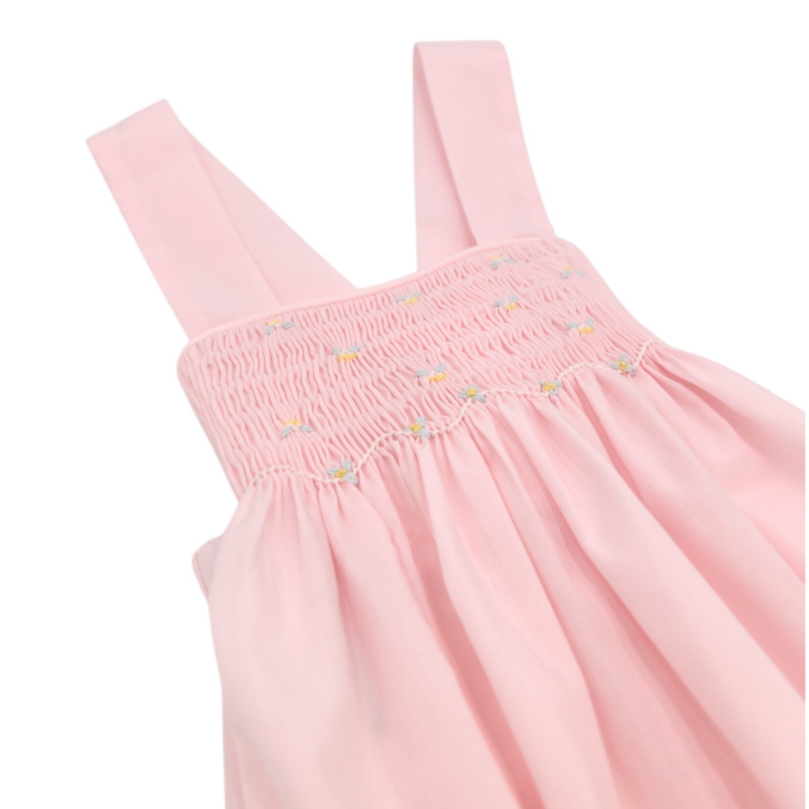 Babysen Pink Mary Helen Smocked Bubble