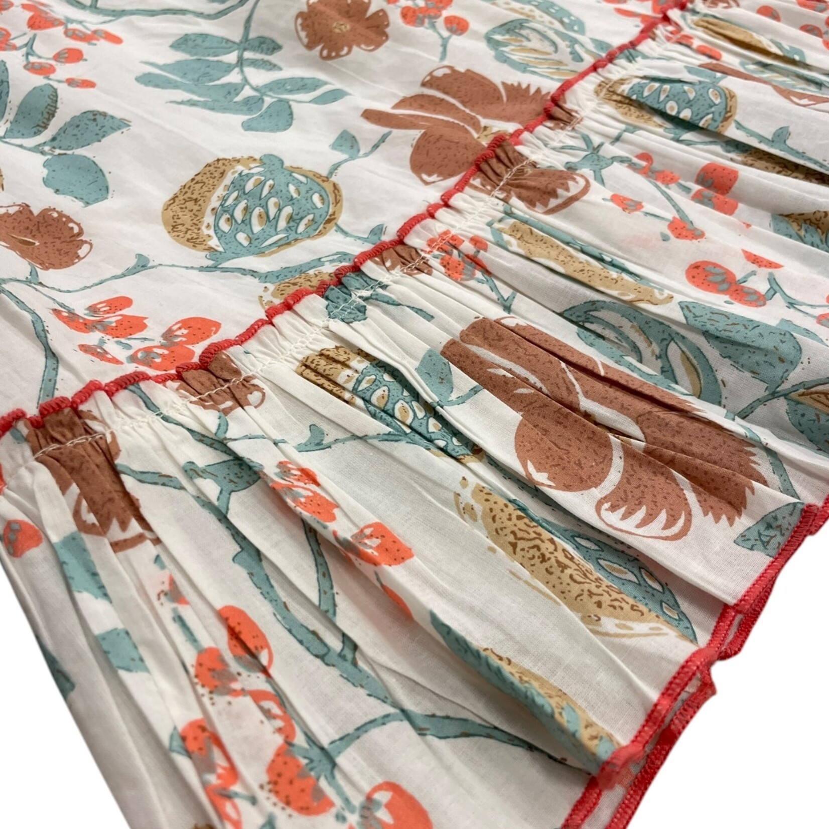 Yo Baby Aqua Coral Floral Maxi Dress