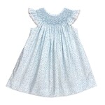 Blue Flower Meadow Smocked Dress