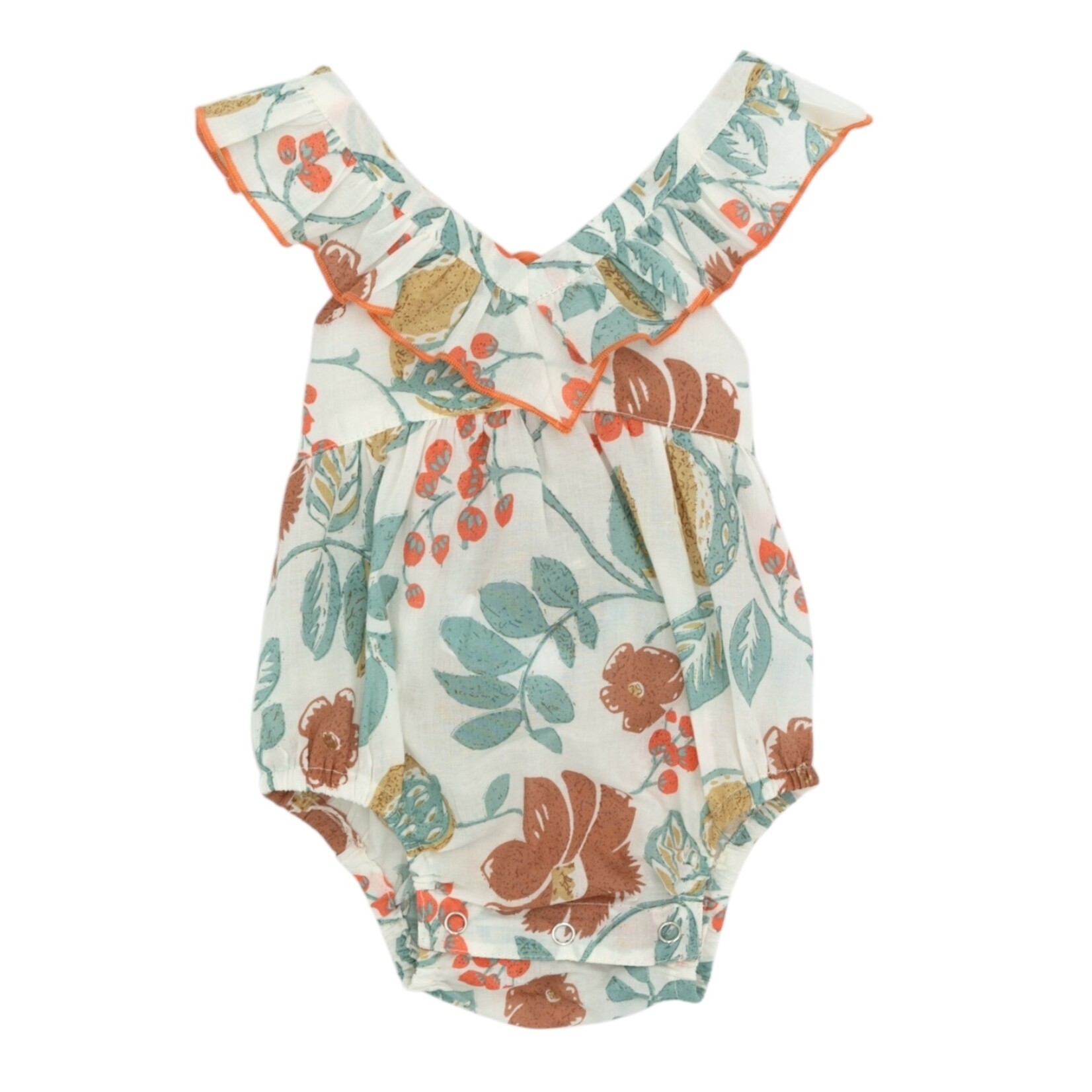 Yo Baby Aqua Coral Floral Bubble