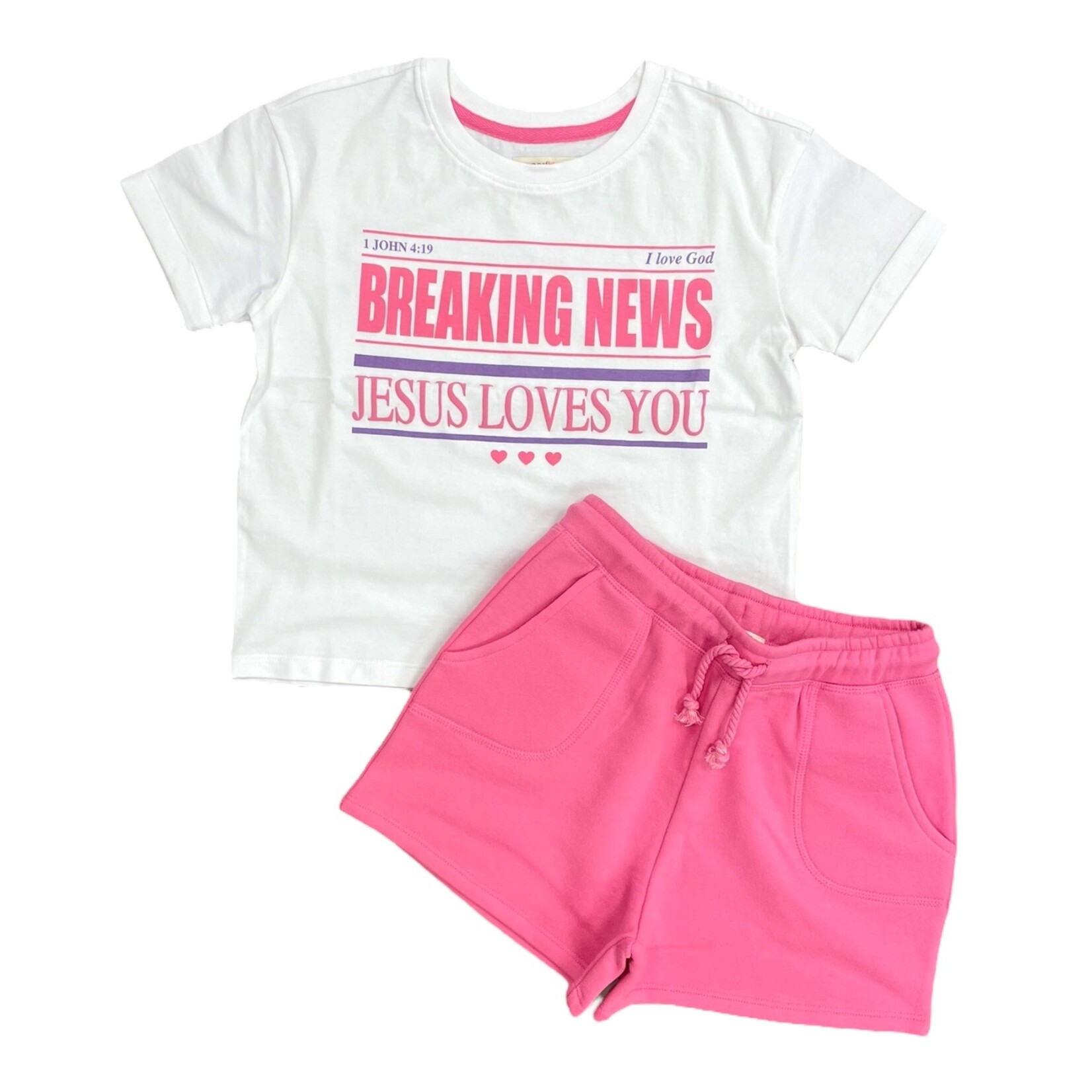 Paper Flower Pink Pocket Shorts