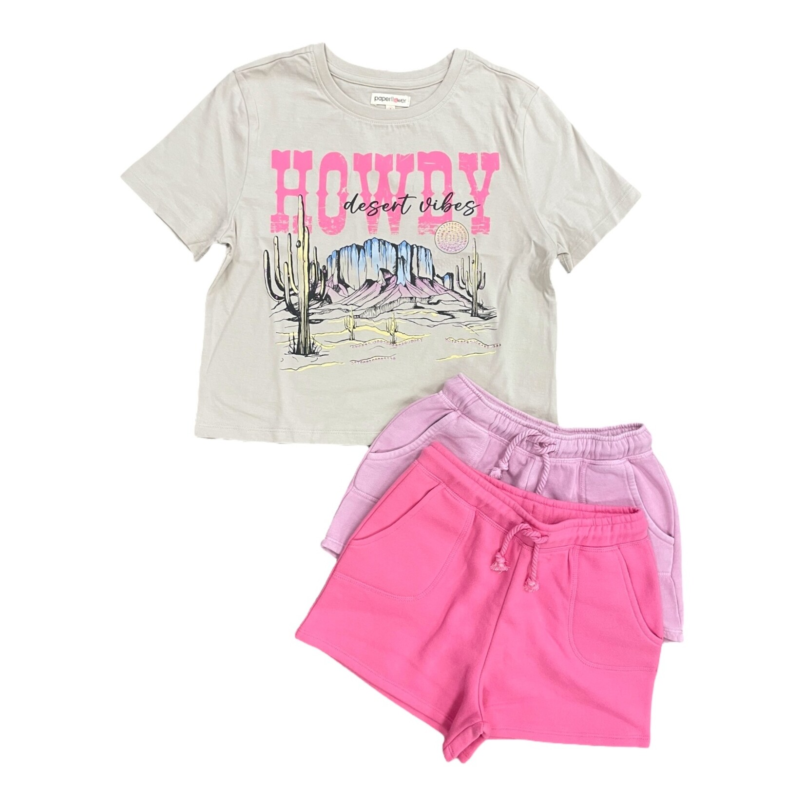 Paper Flower Orchid Pocket Shorts