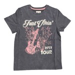 Paper Flower Distressed Rock & Roll Tee #25-377