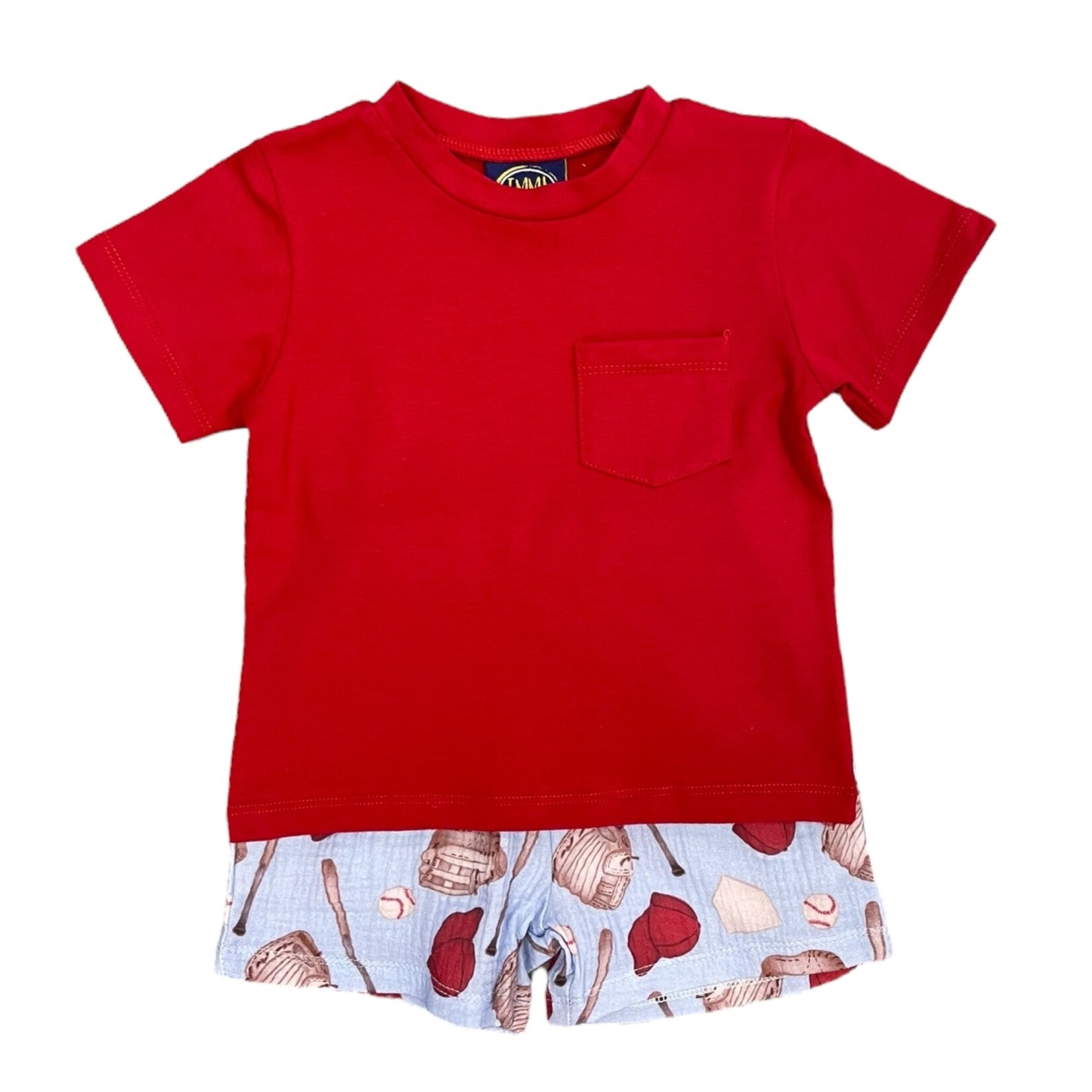 Emma Jean Baseball Boy Short Set