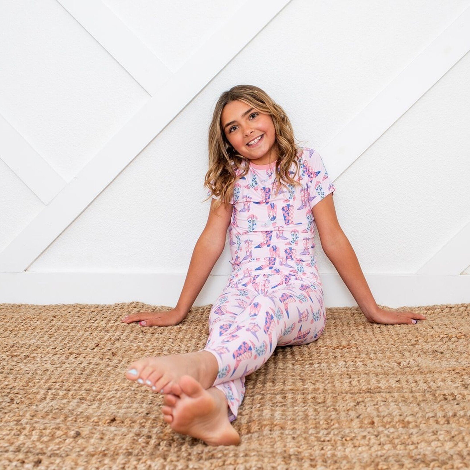 Pink Western Boots PJ Set