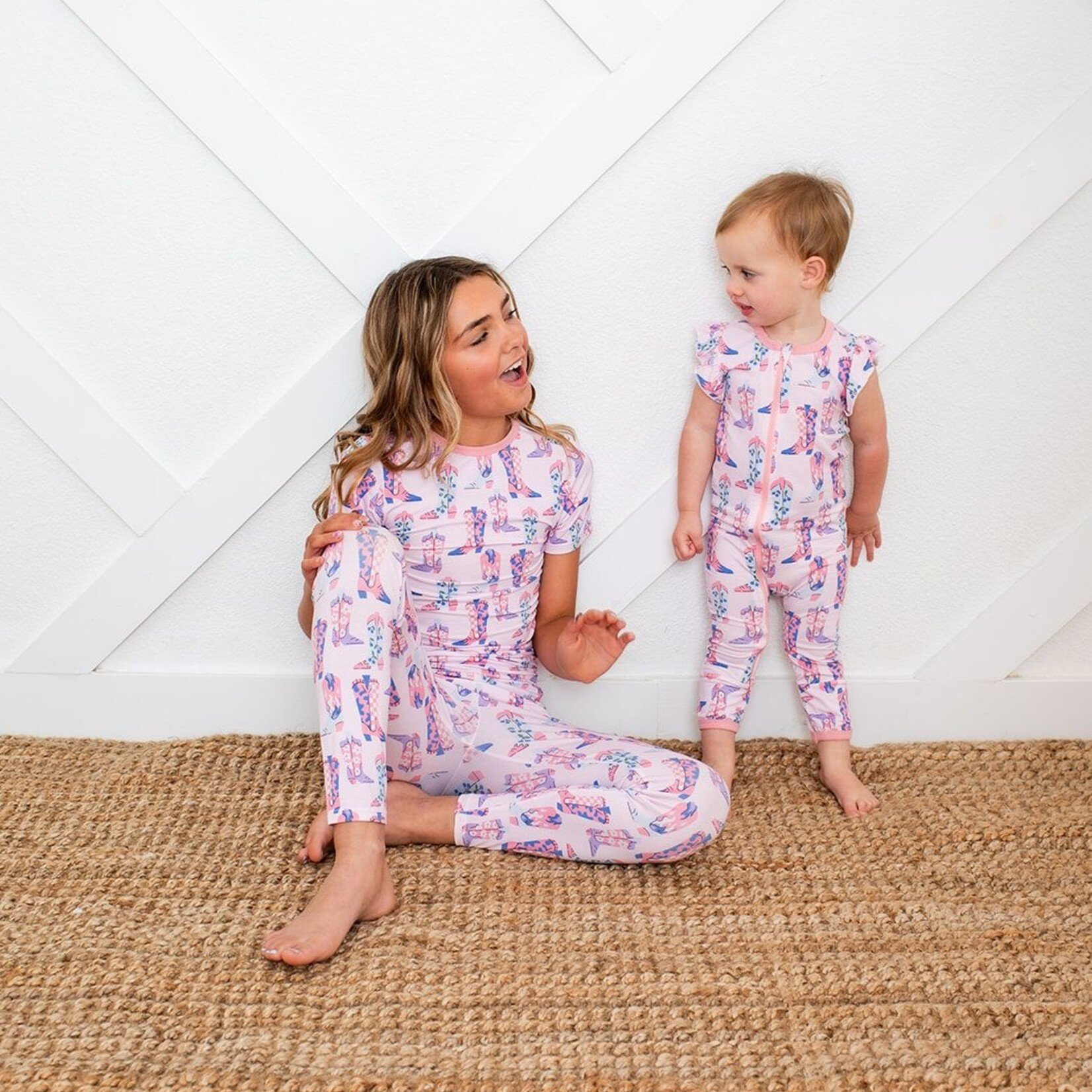 Pink Western Boots PJ Set
