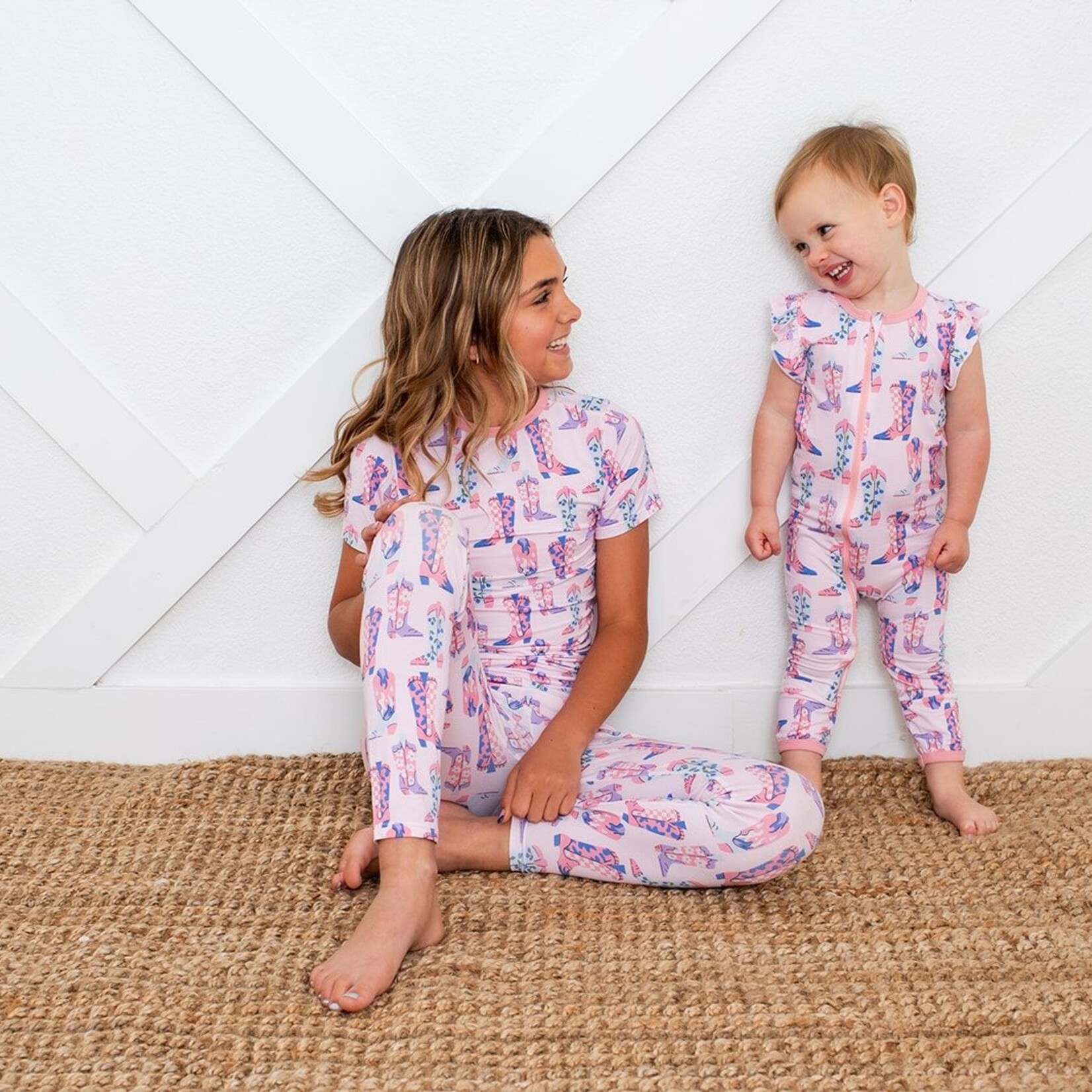 Pink Western Boots Coverall
