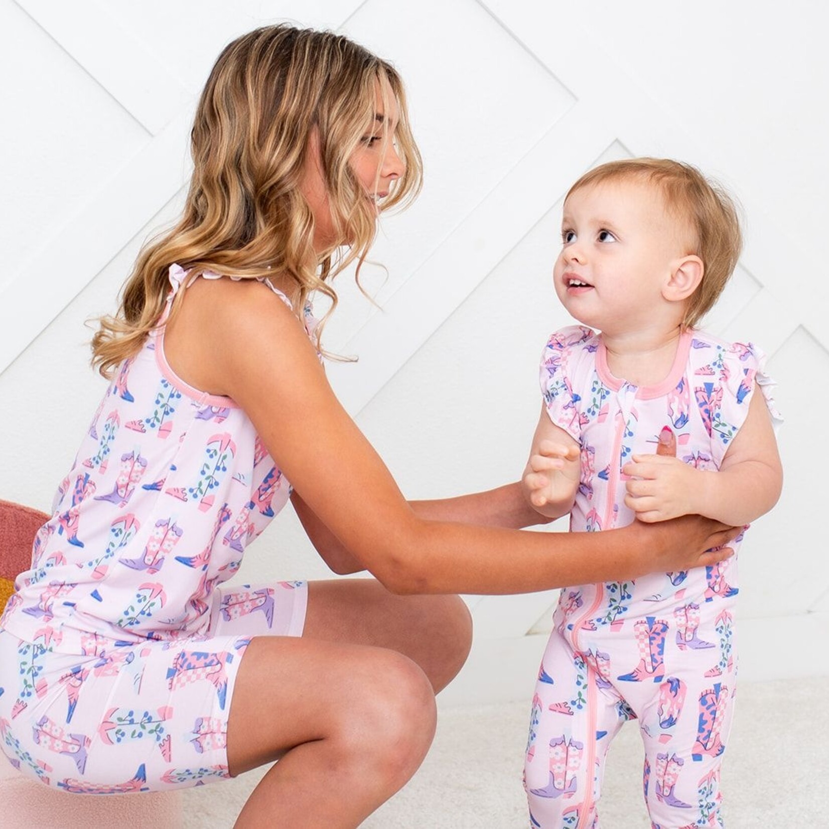 Pink Western Boots Coverall