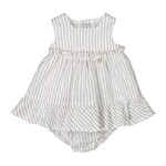 Mayoral Striped Linen Dress Set