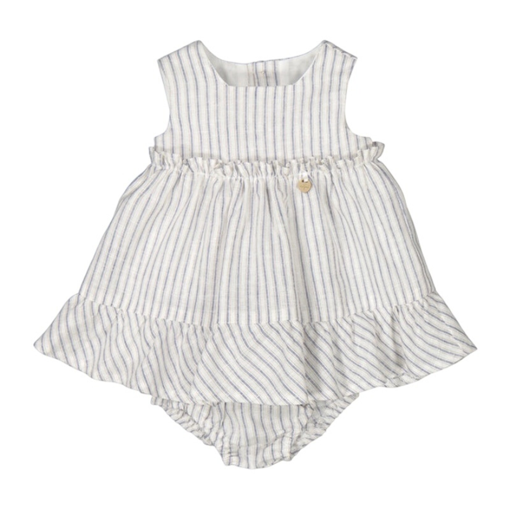 Mayoral Striped Linen Dress Set