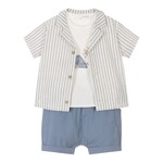 Mayoral Striped Linen Short Set