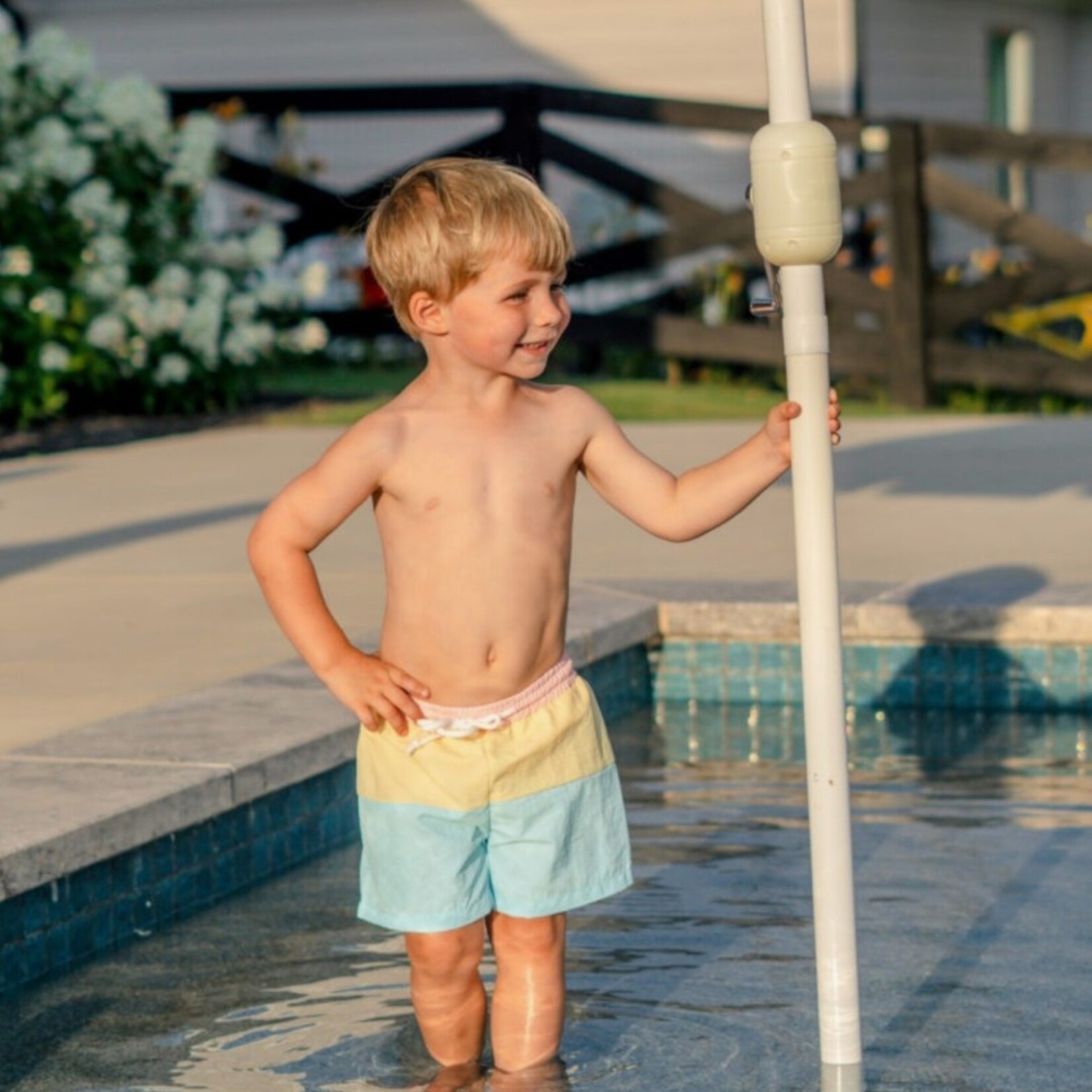 Millie Jay Pastel Colorblock Swim Trunks