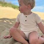 Me & Henry Cream Ribbed Onesie