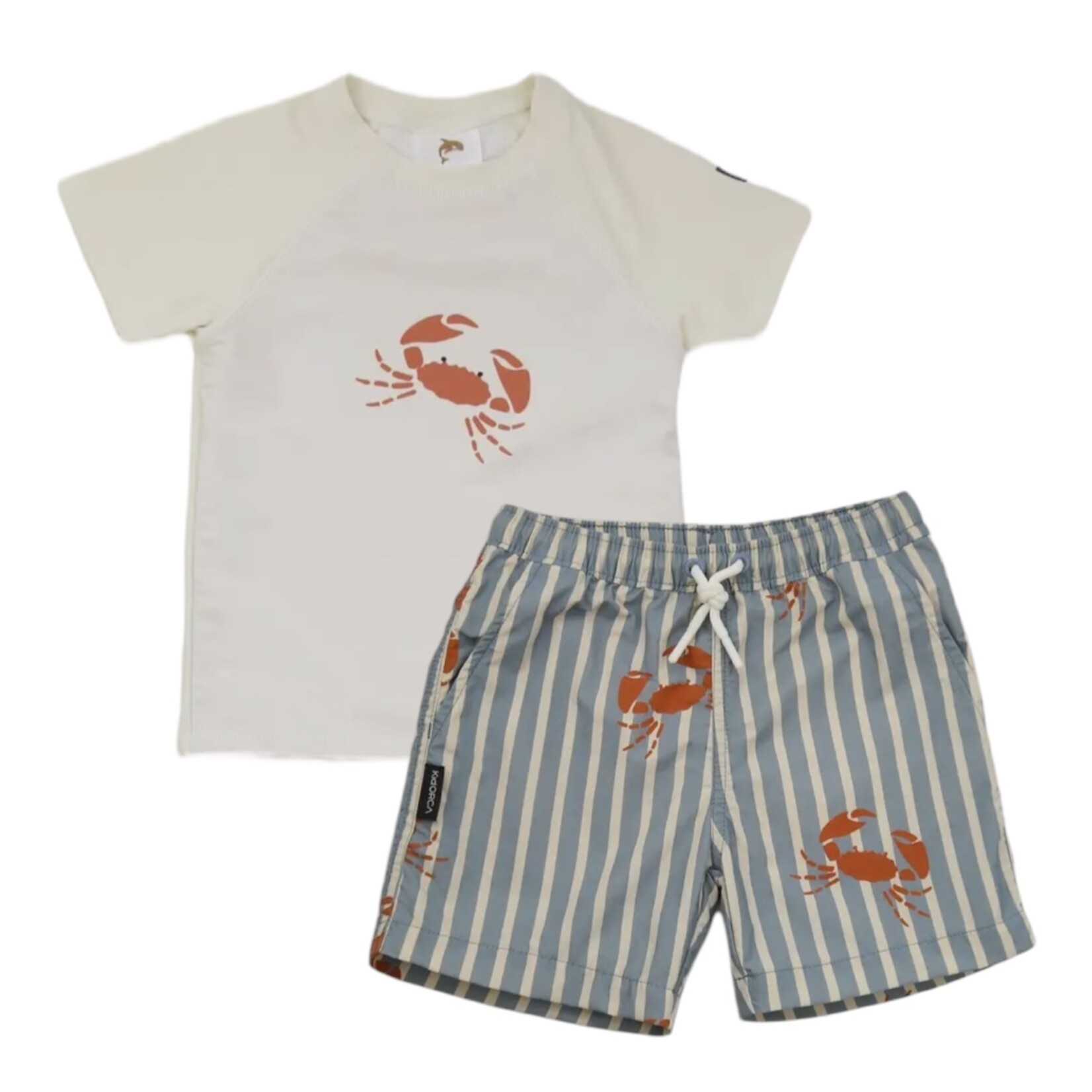 KidORCA Crab/Slate Rashguard Swim Set