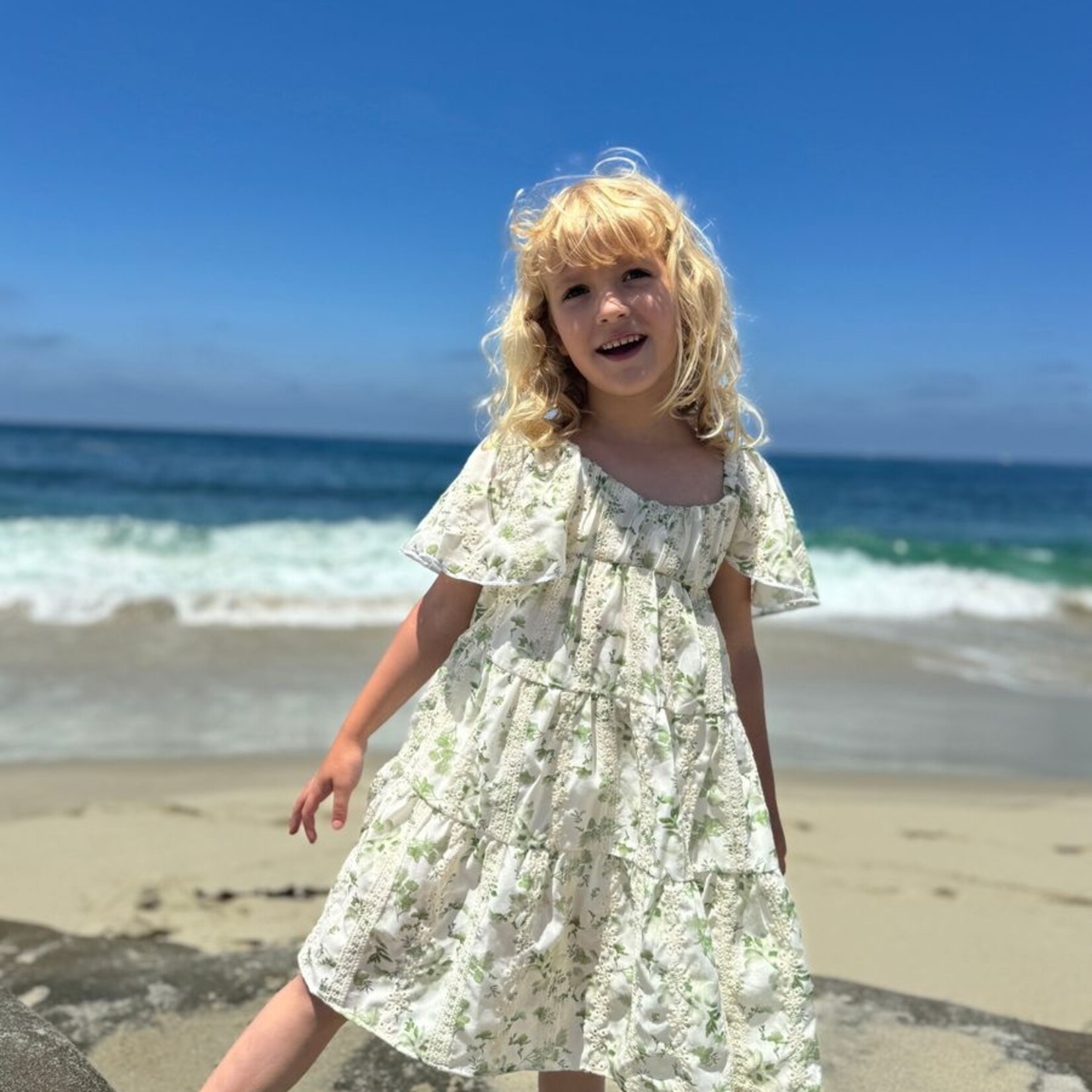 Vignette Green Eyelet Sierra Dress