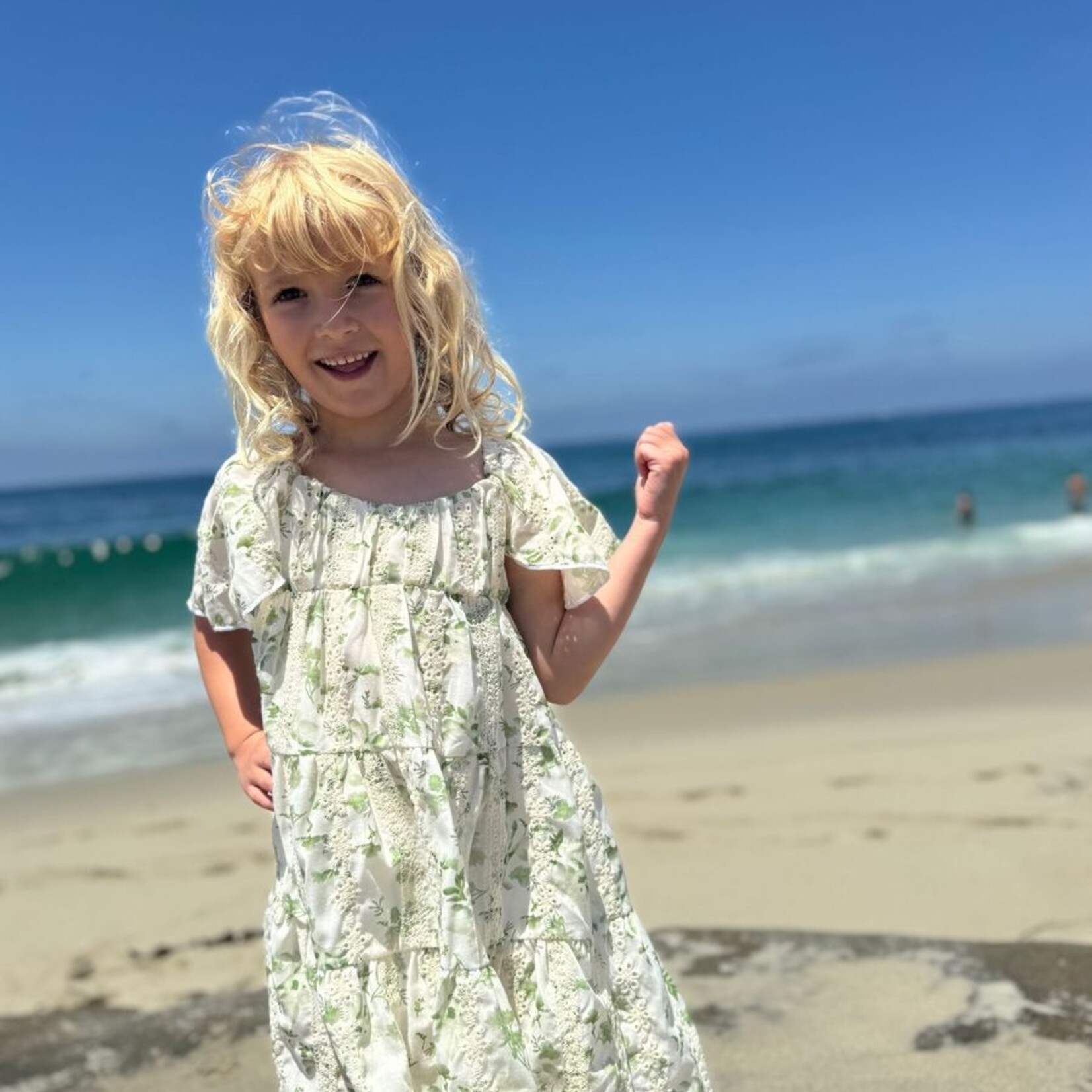 Vignette Green Eyelet Sierra Dress