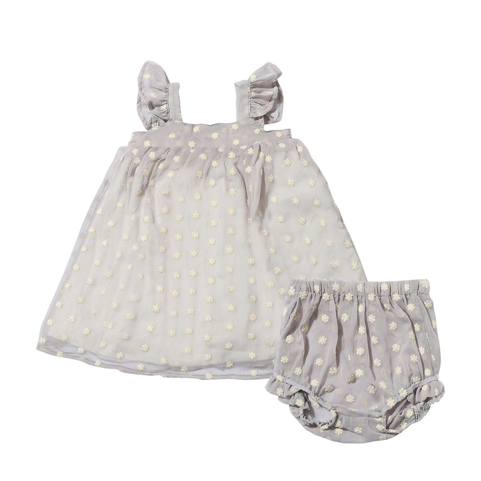 Vignette Grey Daisy Georgie Baby Dress