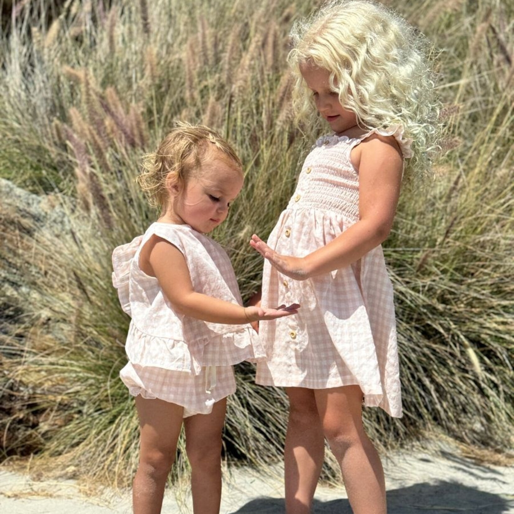 Vignette Peach Plaid Aria Set