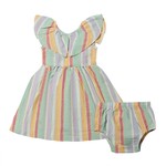 Vignette Berry Aqua Stripe Harper Baby Set