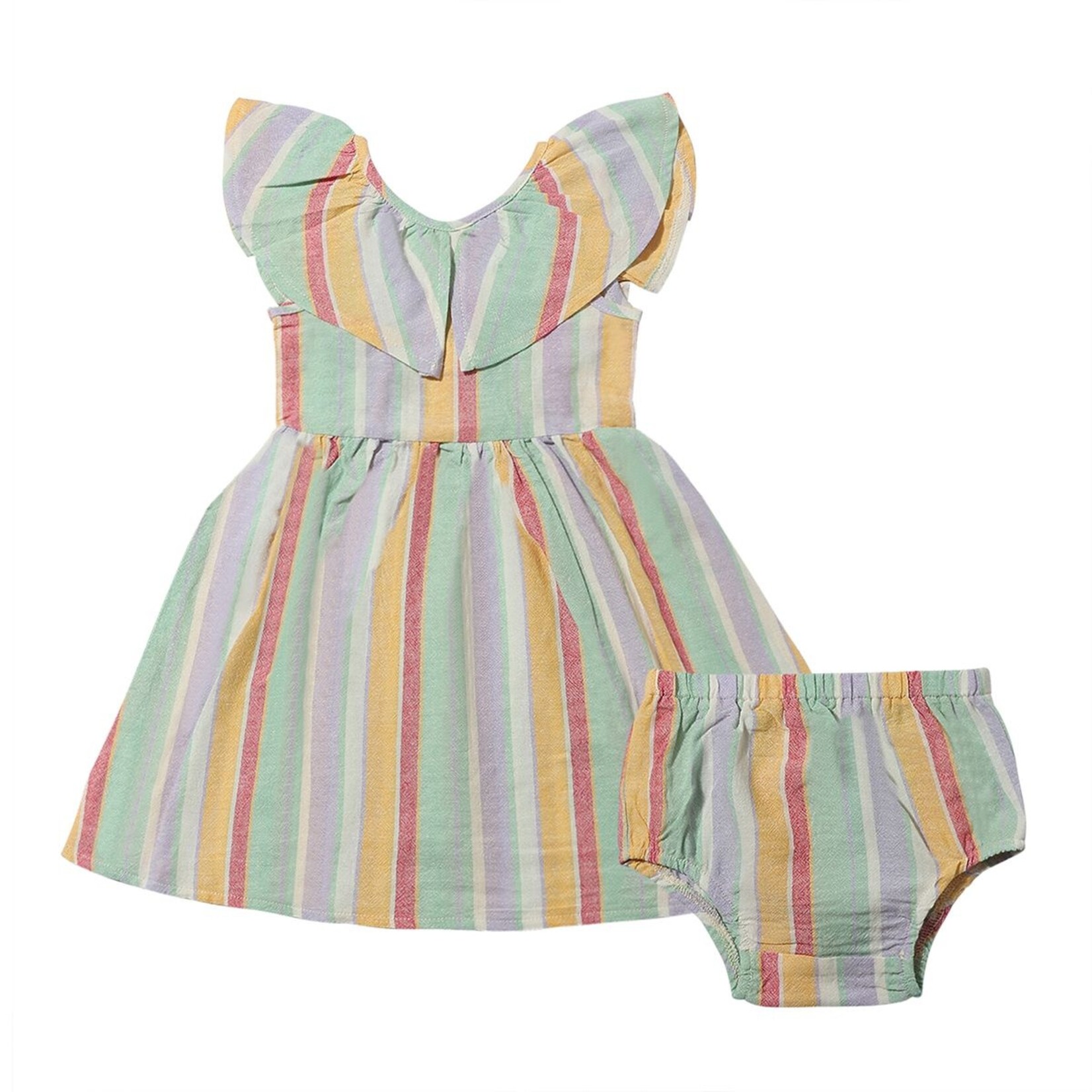 Vignette Berry Aqua Stripe Harper Baby Set