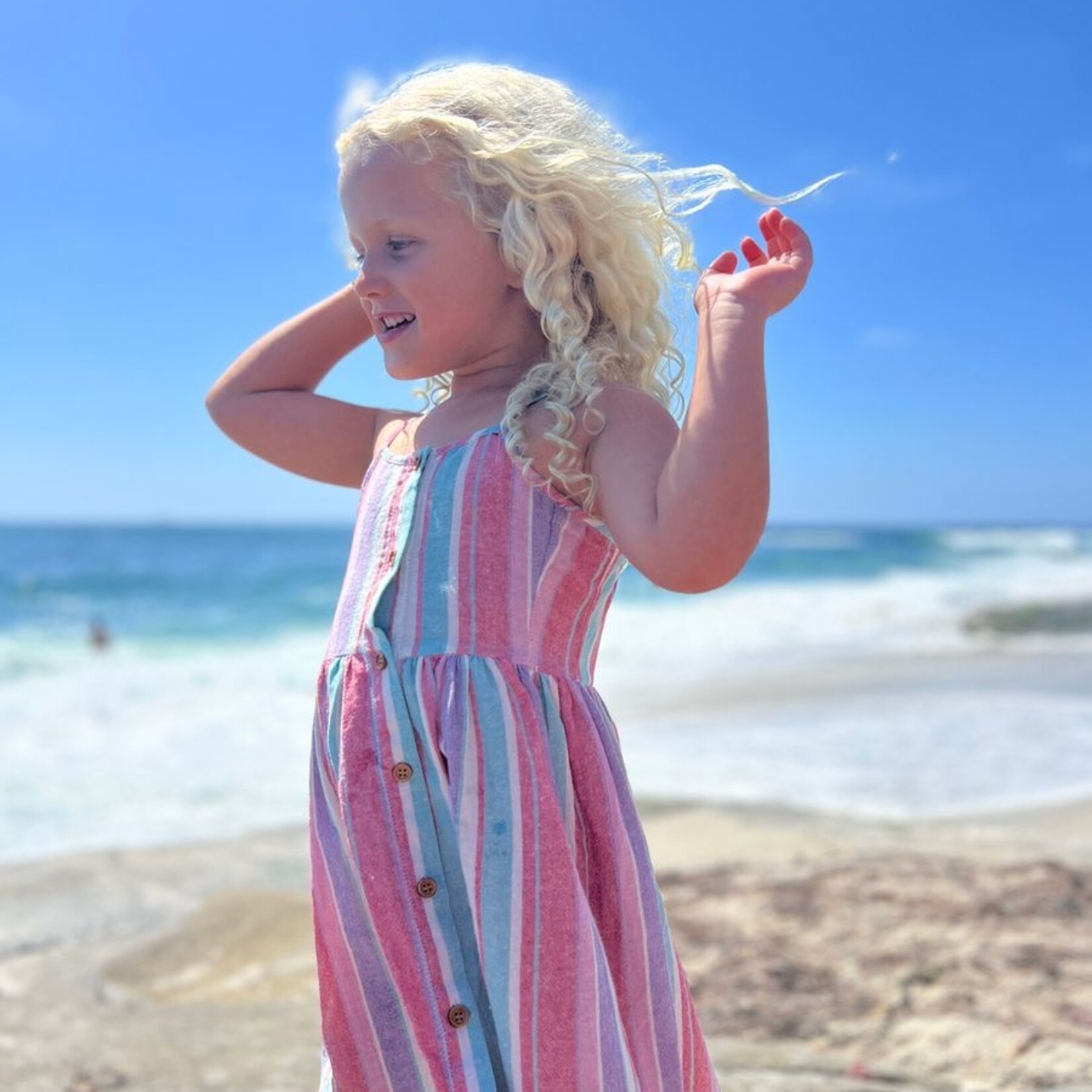 Vignette Red Purple Stripe Brooklyn Dress