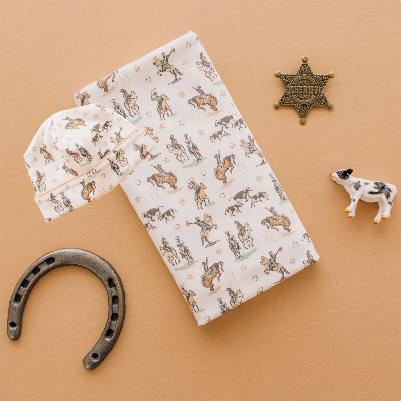 Luna & Arlo Wild West Swaddle/Hat