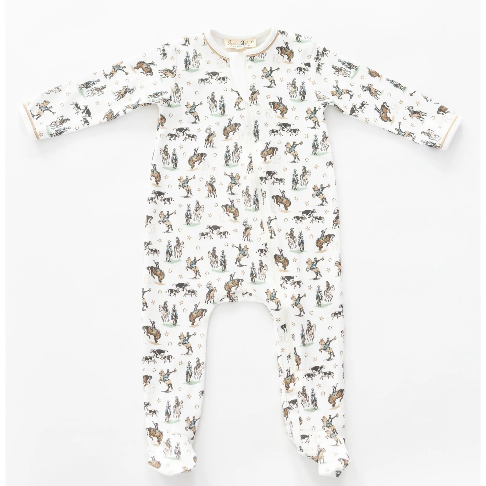 Luna & Arlo Wild West Zipper Footie