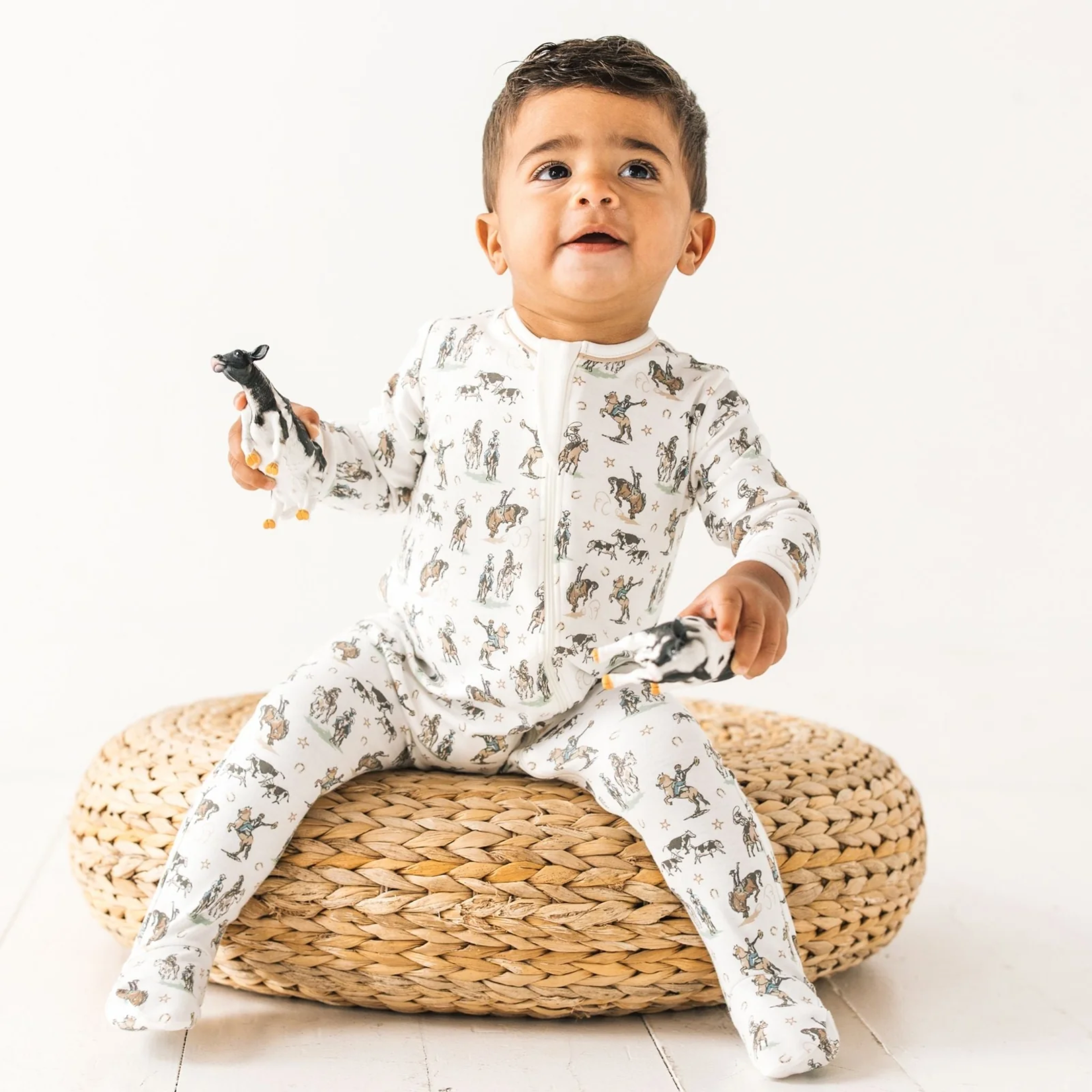 Luna & Arlo Wild West Zipper Footie