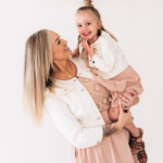 HAHA MAMA Mauve/Cream Mommy Dress & Jacket