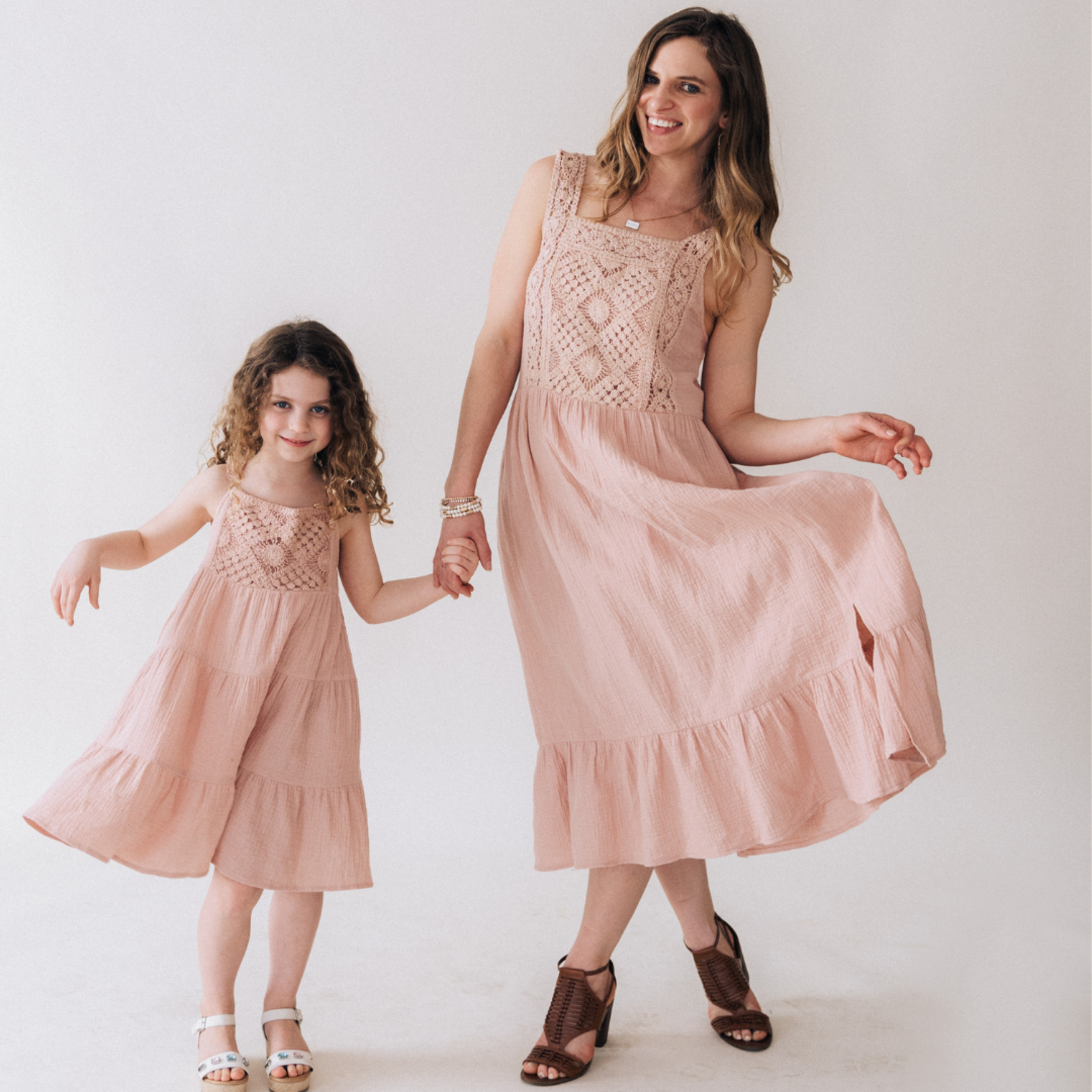 HAHA MAMA Mauve/Cream Mommy Dress & Jacket