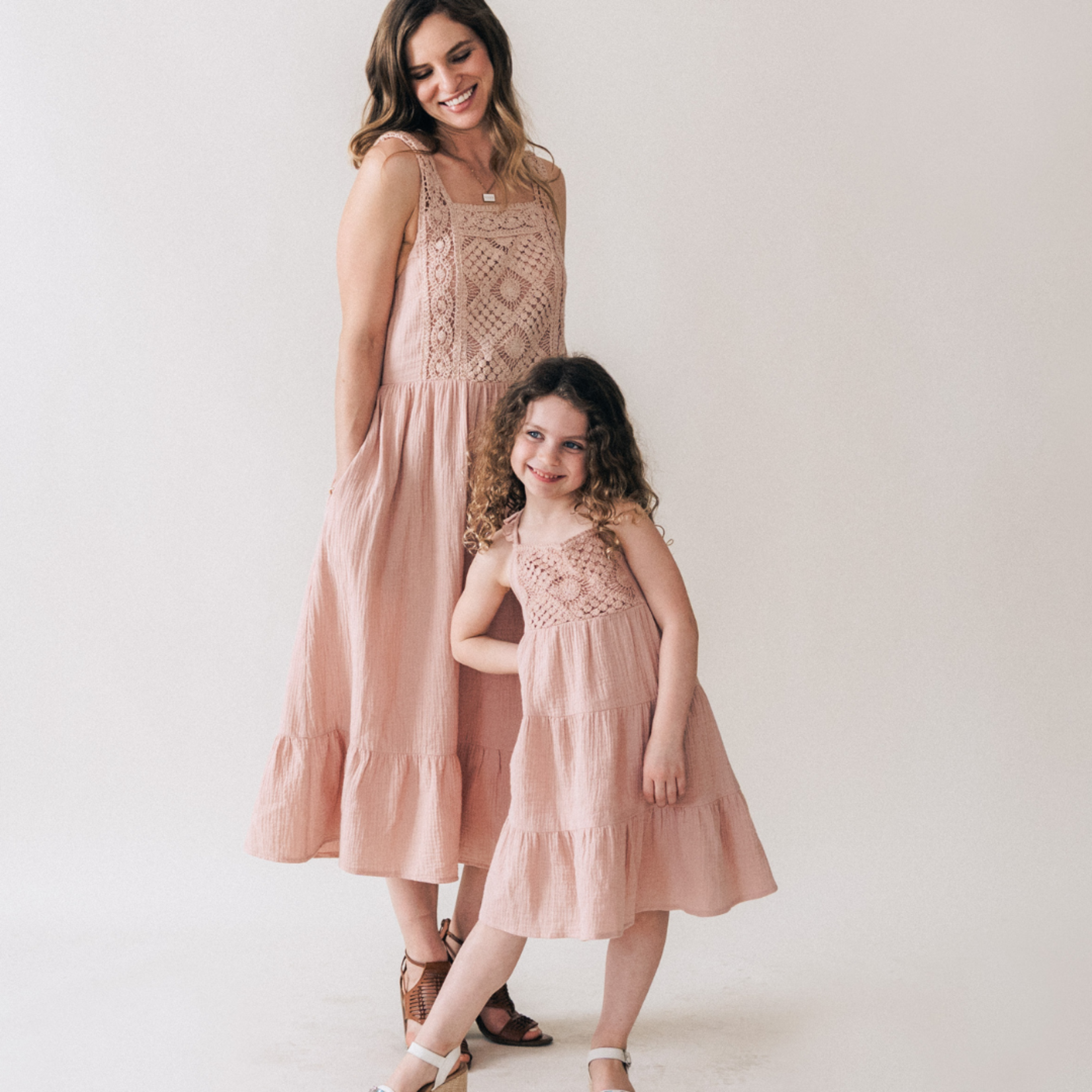 HAHA MAMA Mauve/Cream Girls Dress & Jacket