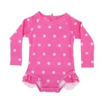 Brave Little Ones Hot Pink Daisies Rash Guard Swim Suit