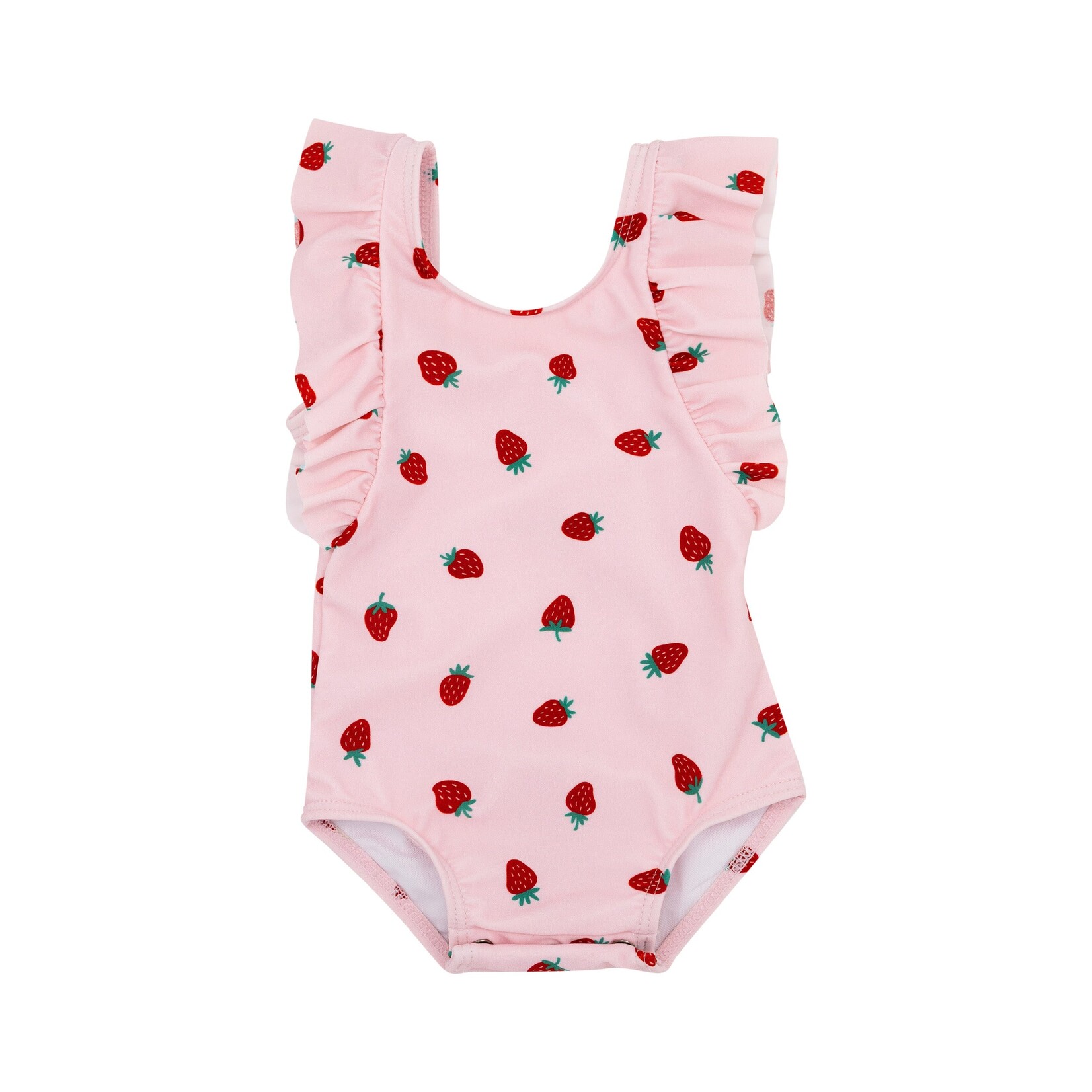 Brave Little Ones Strawberries Ruffle Swim Suit